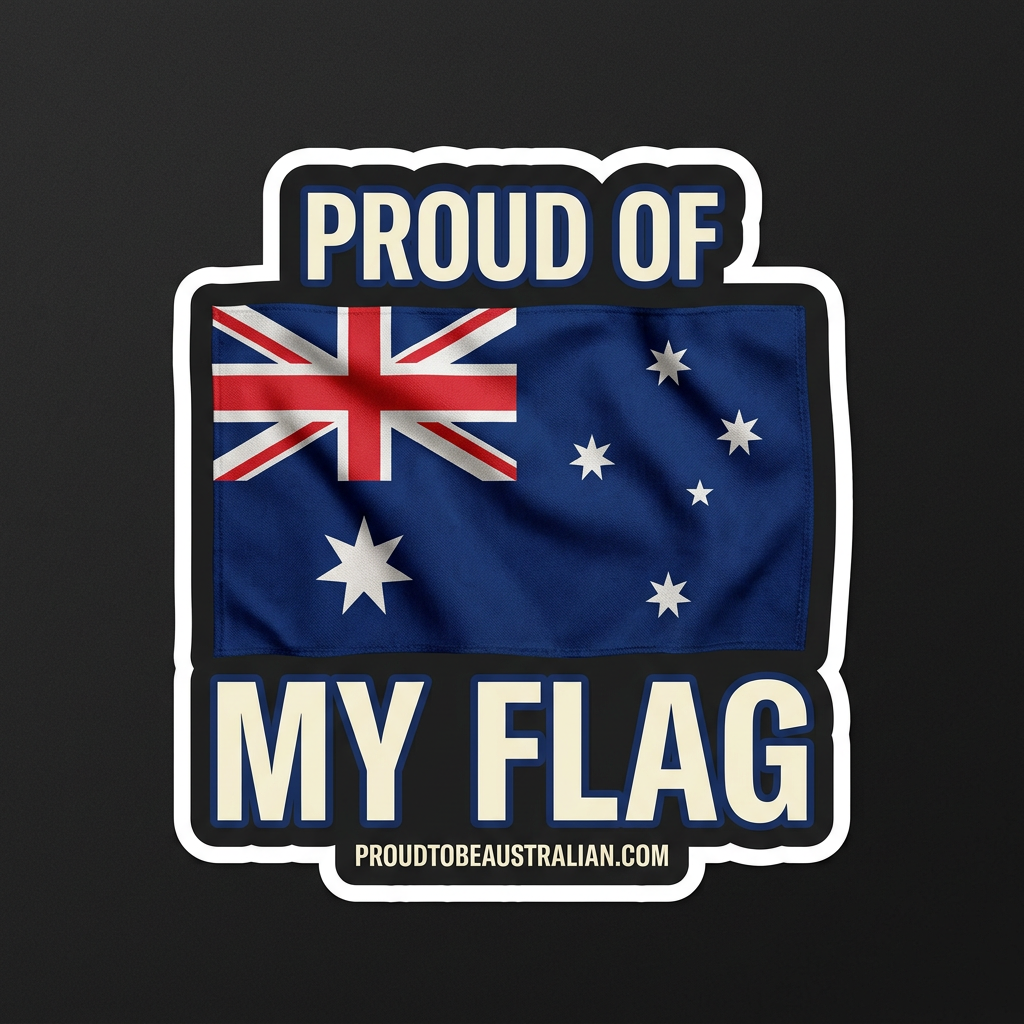 Proud Of My Flag Vinyl Sticker