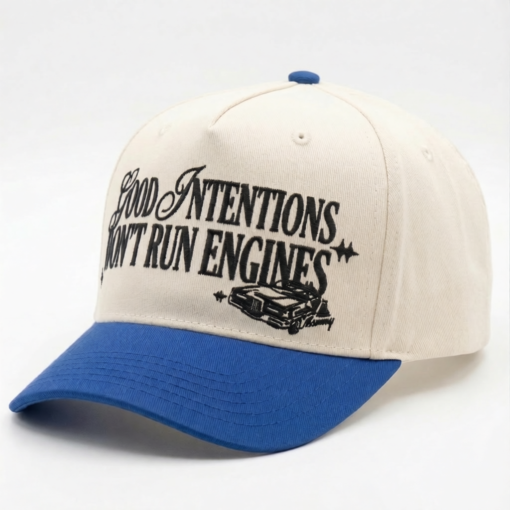 'Good Intentions' Cap β Cream/Navy