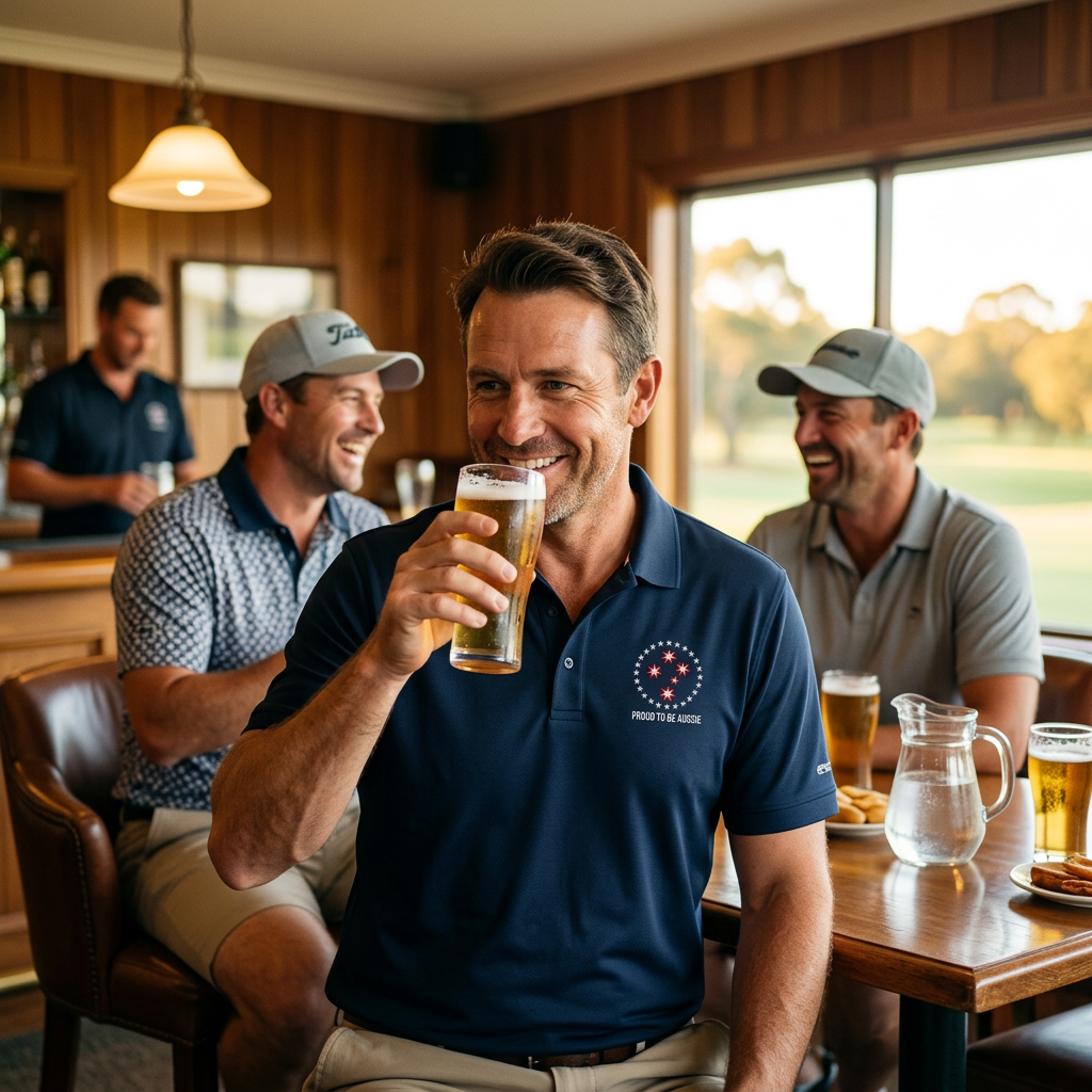 Proud To Be Aussie Polo - Navy