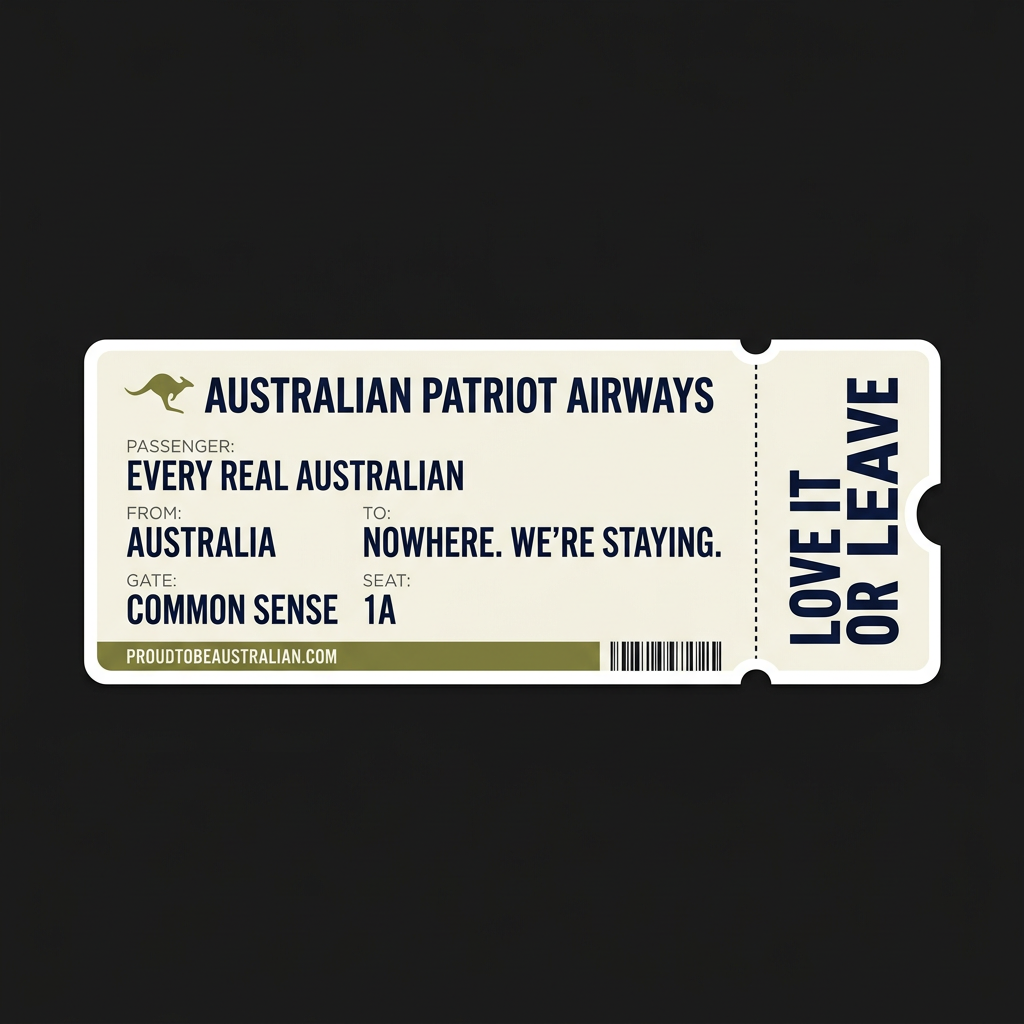 Love It Or Leave — Boarding Pass Sticker