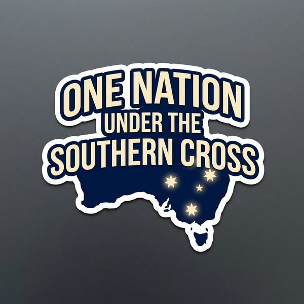 One Nation Under The Southern Cross Sticker