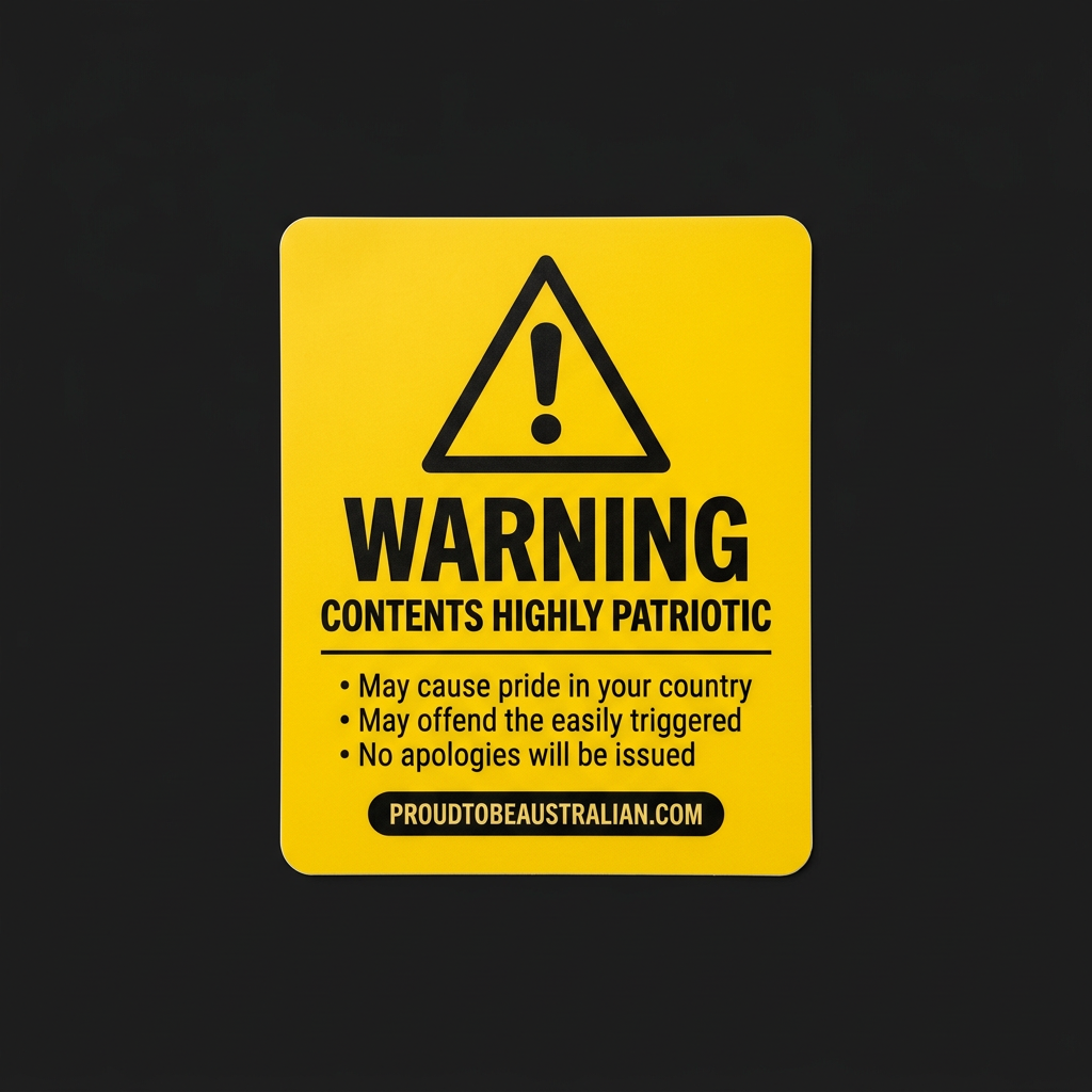 WARNING: Contents Highly Patriotic Sticker