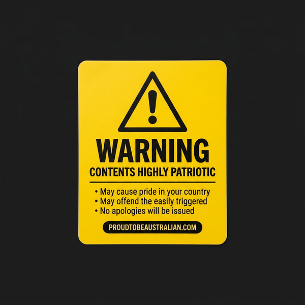 WARNING: Contents Highly Patriotic Sticker