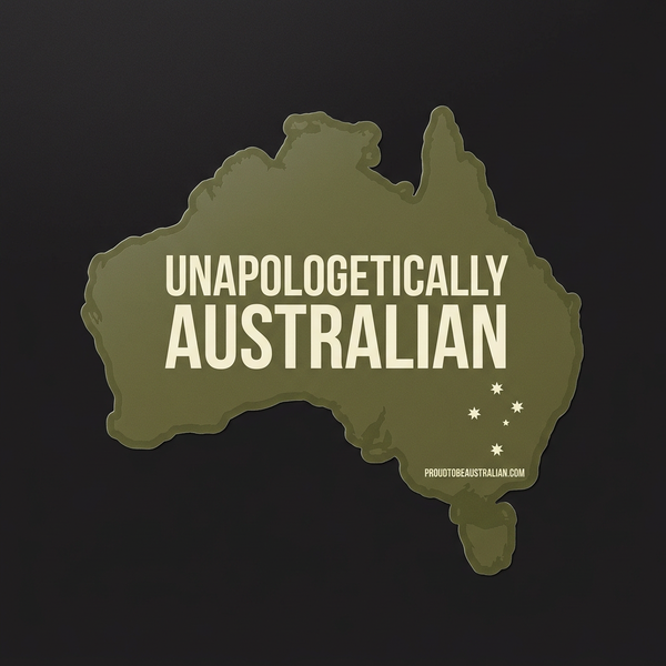 Unapologetically Australian — Map Die-Cut Sticker