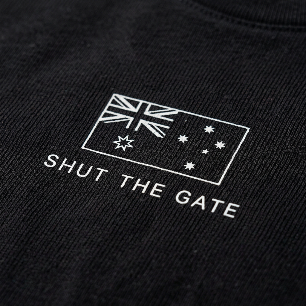 Shut The Gate - Australian Flag Tee