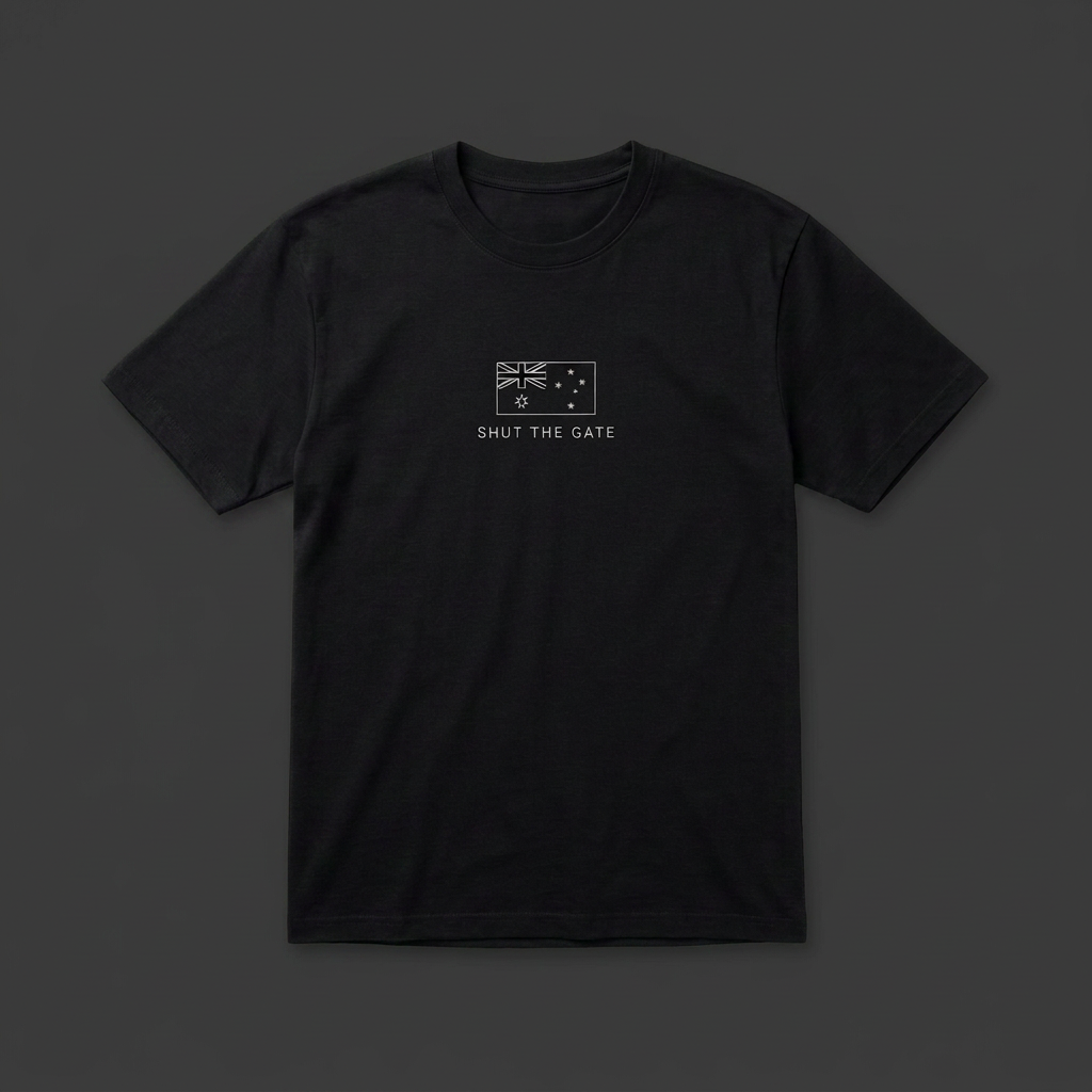 Shut The Gate - Australian Flag Tee