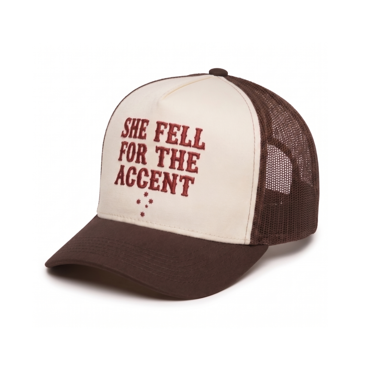 'The Accent' Trucker Cap - Brown/White