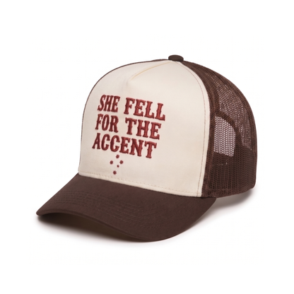 'The Accent' Trucker Cap - Brown/White