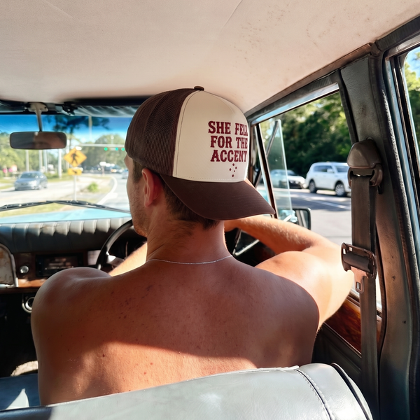 'The Accent' Trucker Cap - Brown/White