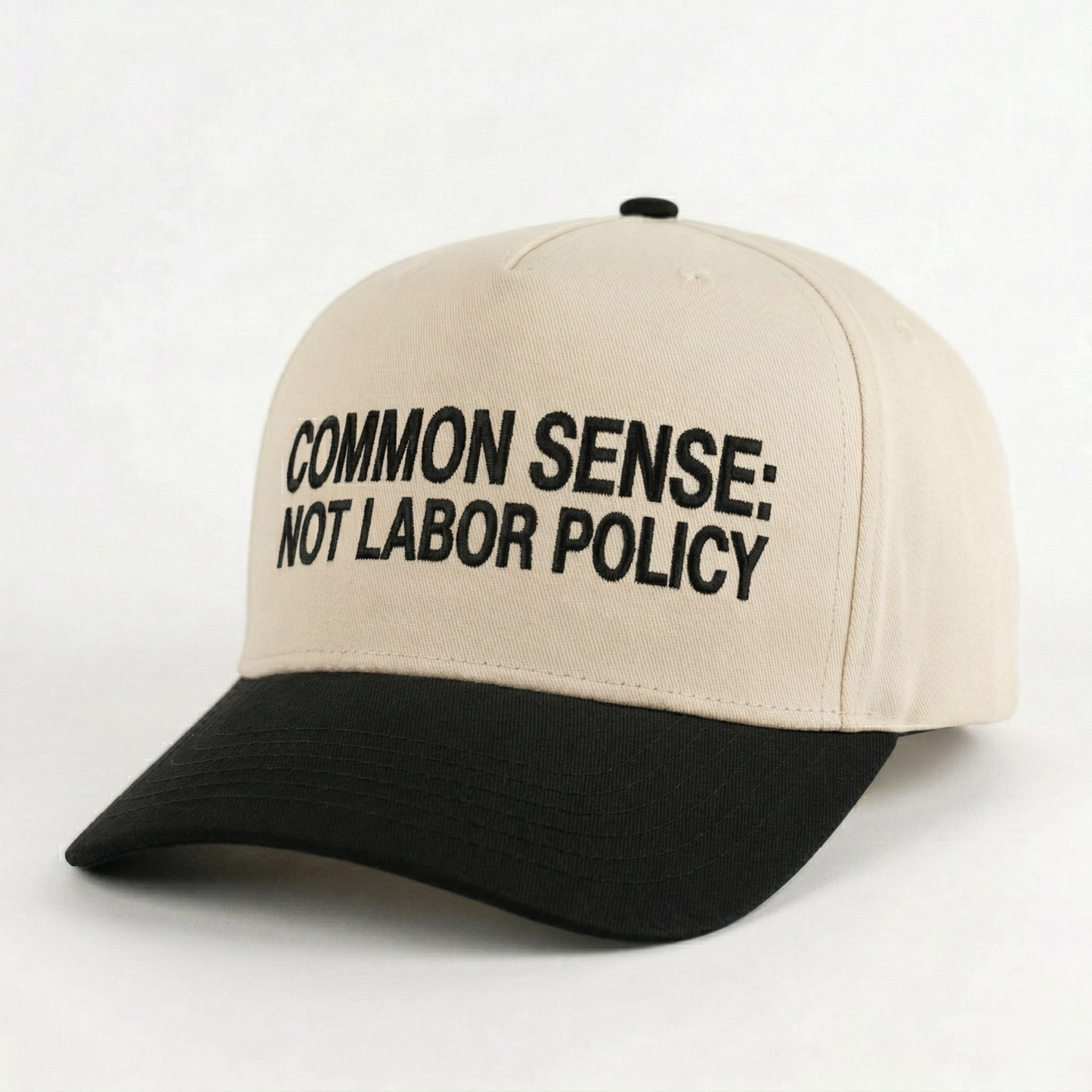 'Common Sense' Cap - White/Black