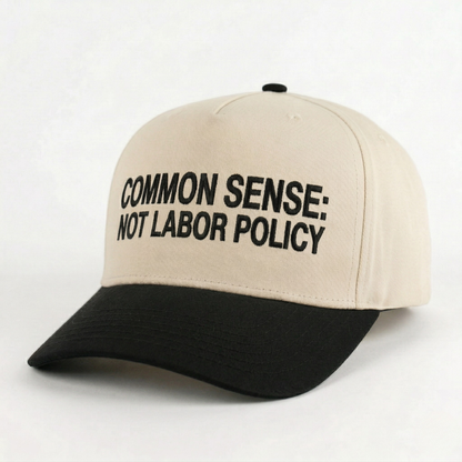 'Common Sense' Cap - White/Black