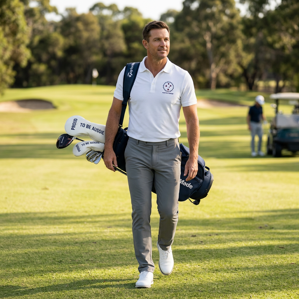 Aussie Day Everyday Polo - White